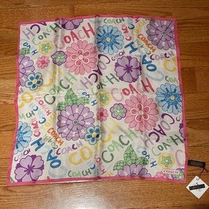 Coach 100% Silk Scarf